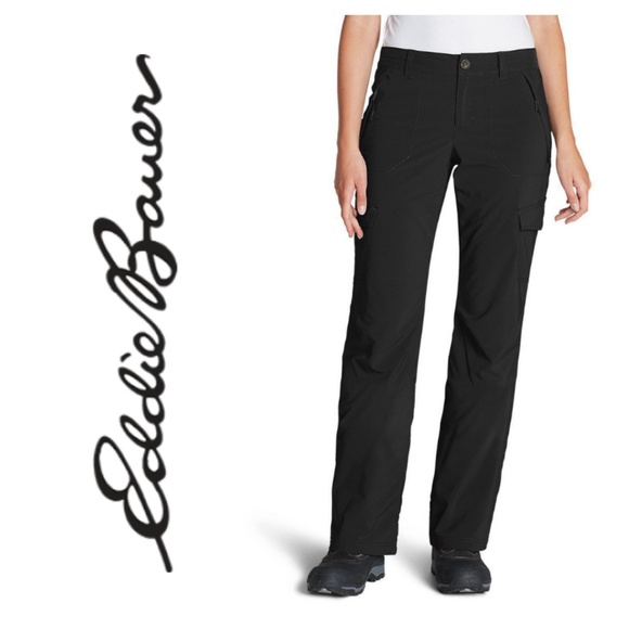 eddie bauer polar fleece lined pull on pants